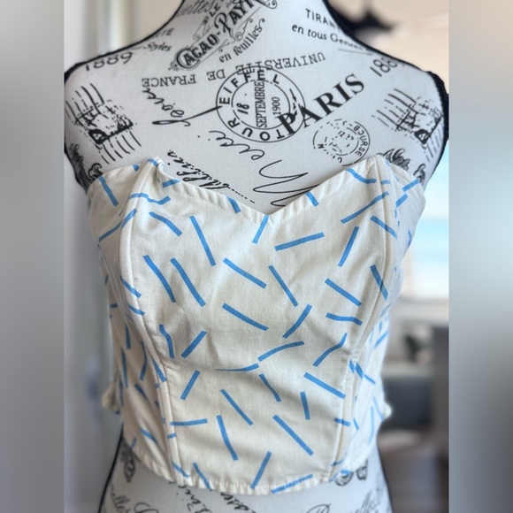 vintage 70s 80s you babes strapless top boning Women’s Size M - Picture 6 of 11